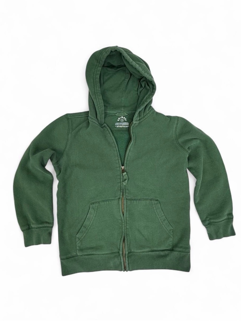 PRIMARY Kids Green Zip-Up Hoodie - Size 10